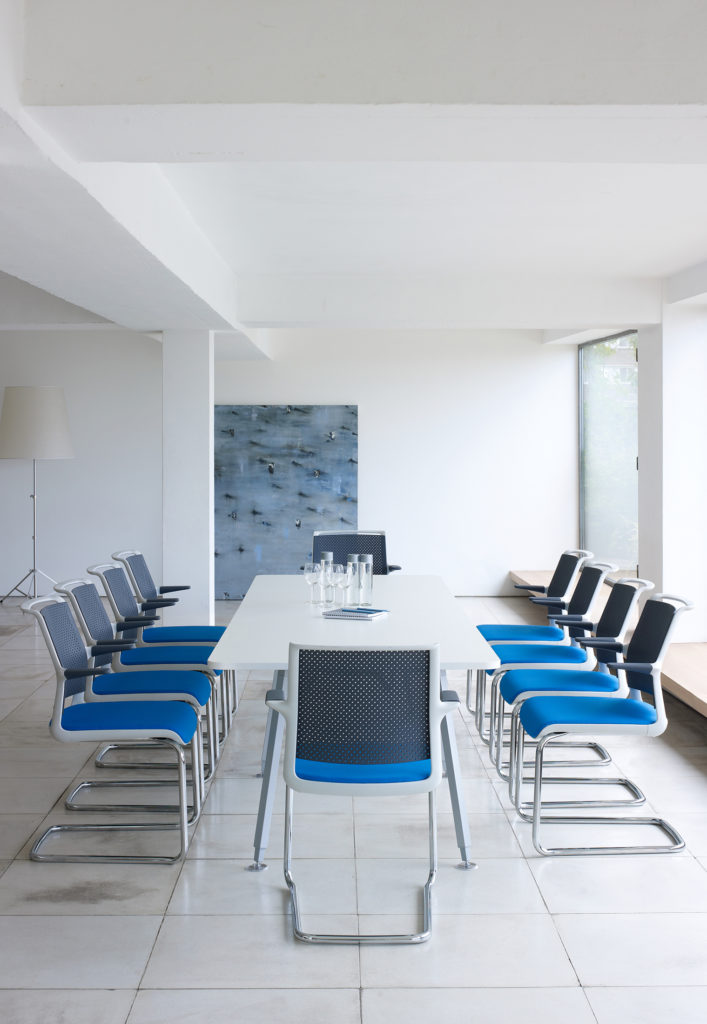 Blue White Modern Meeting Chairs