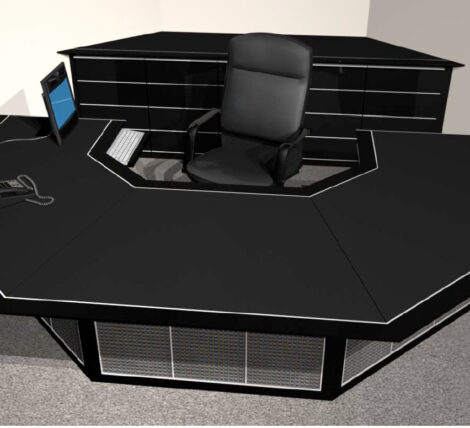 Black Cockpit Desk