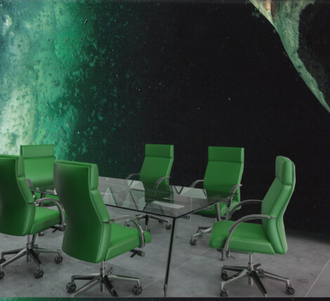 Stellar Green Flow High Back Chair for conference tables