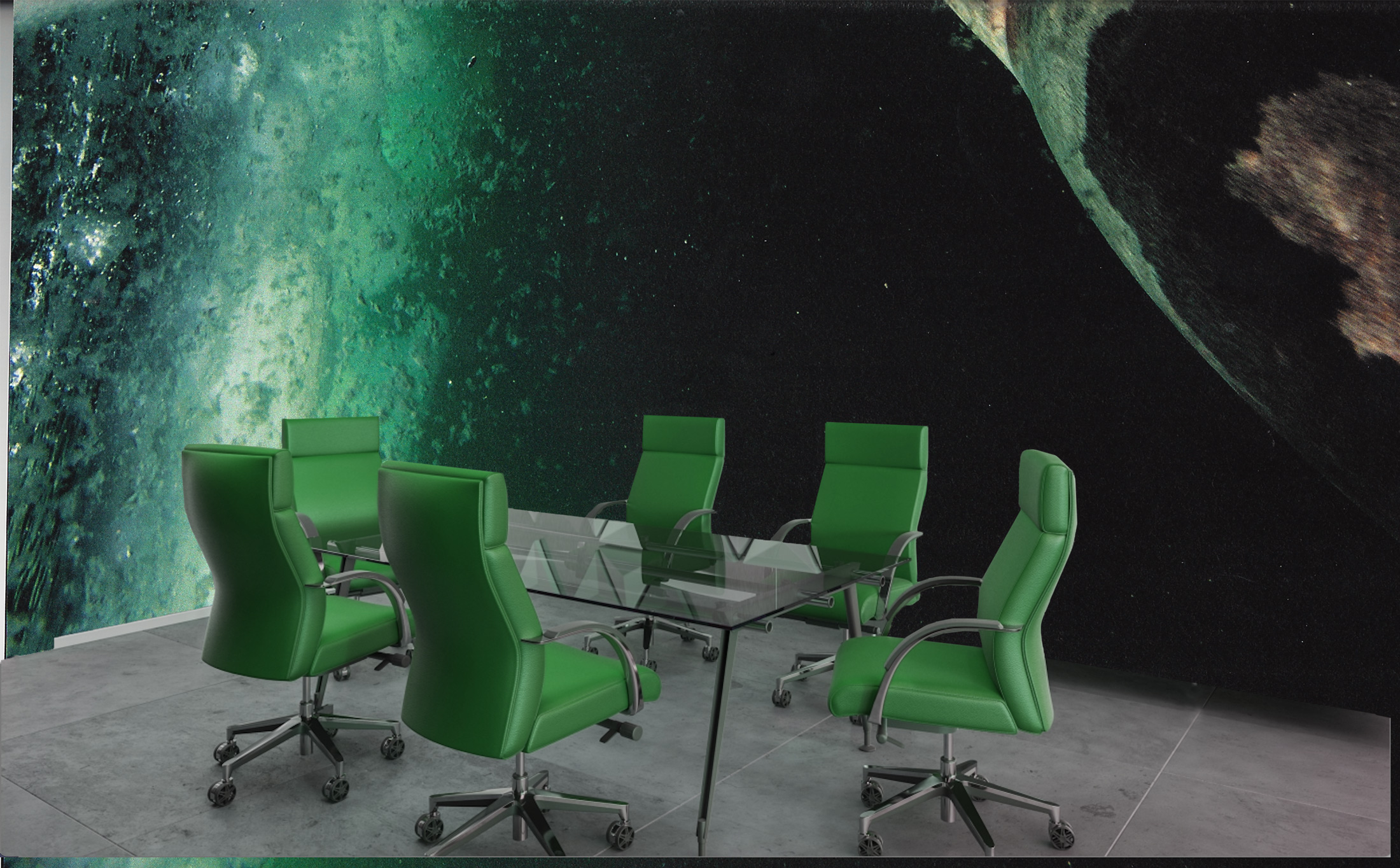 Stellar Green Flow High Back Chair for conference tables
