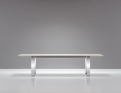Open Metal Table White Top
