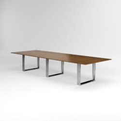 Open Metal Wood Conference Table