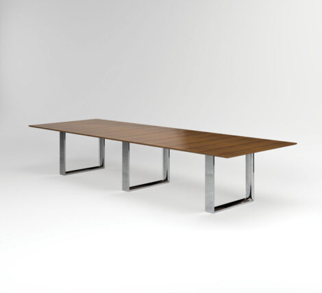 Open Metal Wood Conference Table