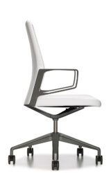 White Out Grey Side View Chair