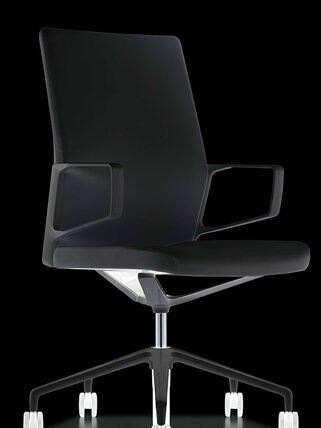 White Out Leather Conference Chair