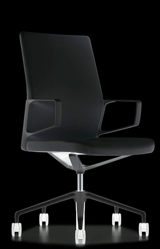 White Out Leather Conference Chair