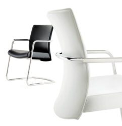 White Black 360 Guest Chair