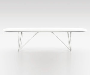 White Surf Glass Table