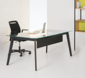 Modern Glass Table Desk Black
