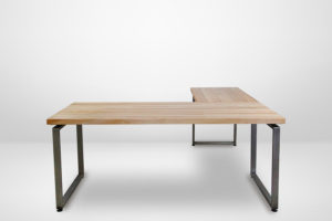 Awesome L Wood Steel Desk