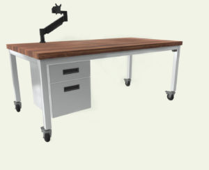 Rolling Mobile Sit Stand Table