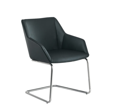 modern chrome executive pull up side chair for office and home
