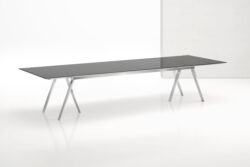 Z Executive Black Silver Table