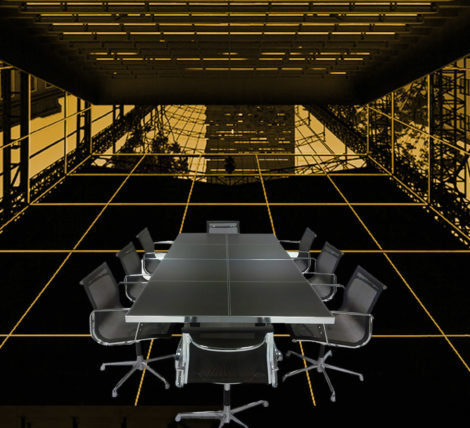 luxury steel leather conference table