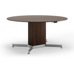 Round Sit Stand Tech Table
