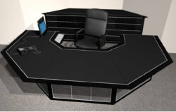 Custom Black Cockpit Desk