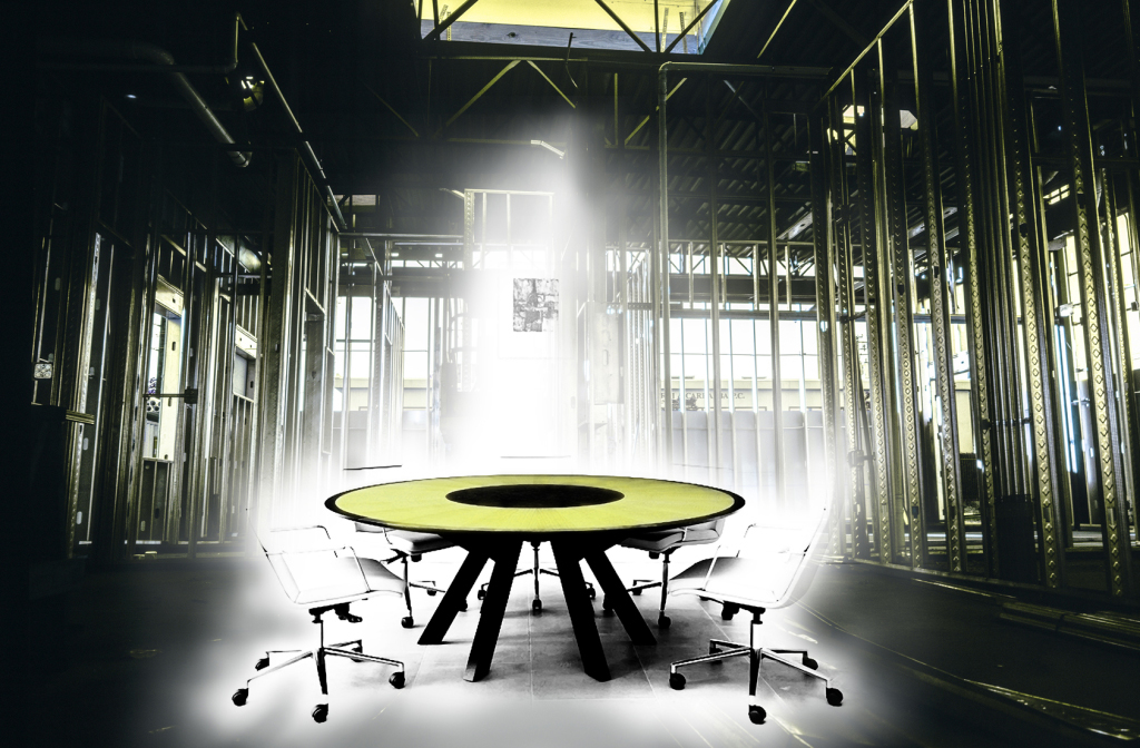 Custom Round Table Contemporary Art