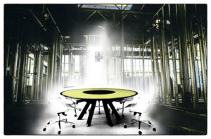 Custom Round Table Contemporary Art