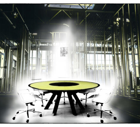 Custom Round Table Contemporary Art