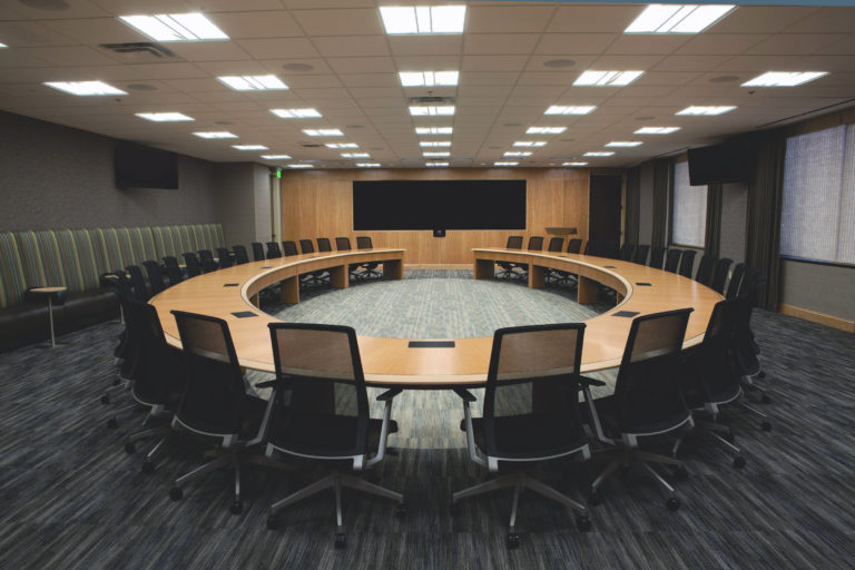 Custom Round Boardroom Table Ambience Doré