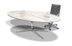 custom Oval Stone Top Table