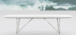 White Glass Surf Table