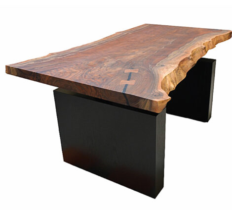 Fantastic solid live wood edge executive modern sit to stand desk