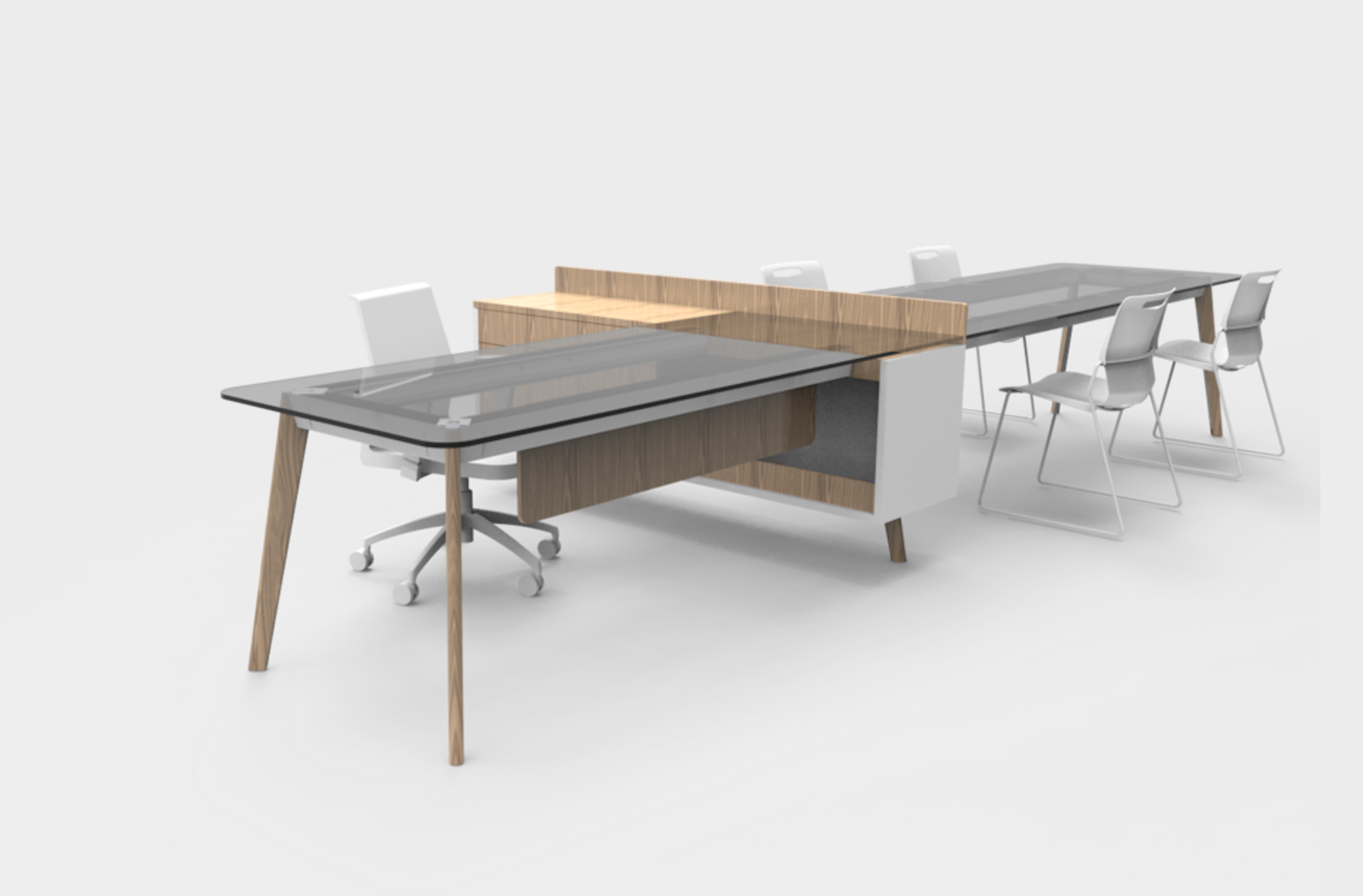 modern wood glass home office luxury desks