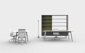 Clean lines Lunar View modern home office furniture