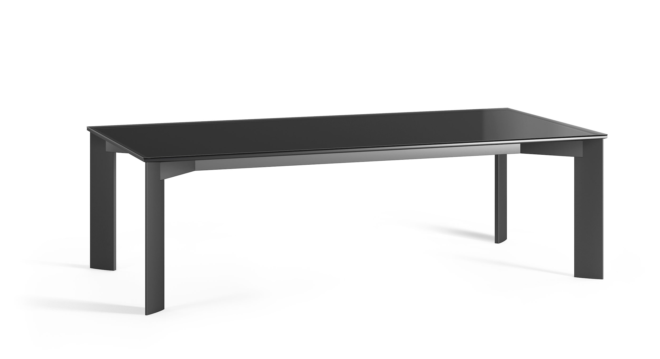 Black Glass Ghost Table