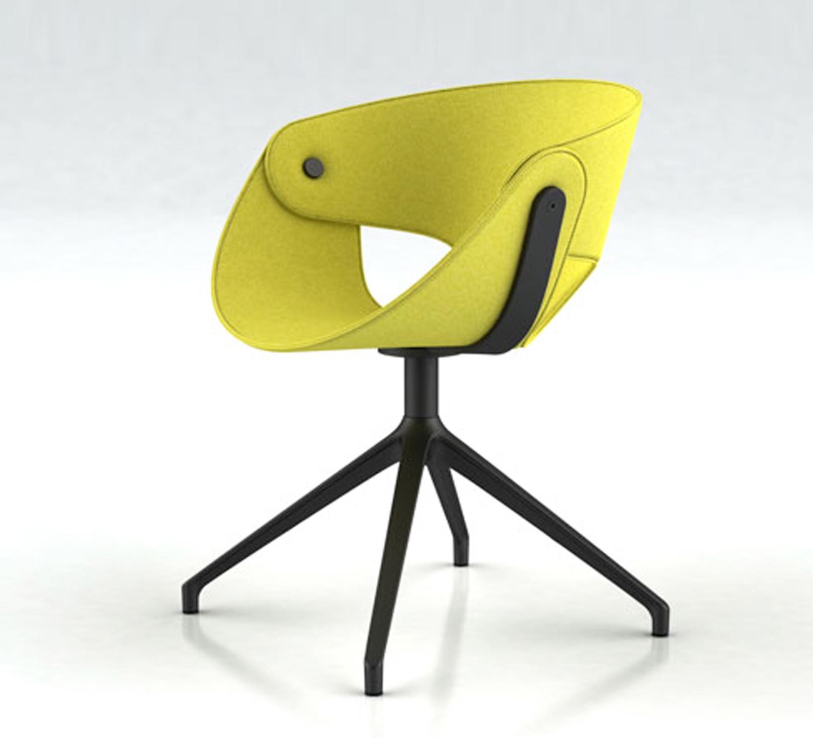 spectacular yellow Eyelet Chair for modern meeting tables and home offices as a side visitors chair