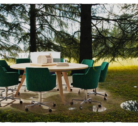 Fantastic green Icon Chair for modern meeting conference tables