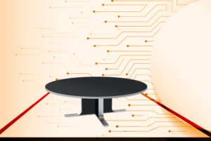 Modern Custom Black Lunar Disc Table