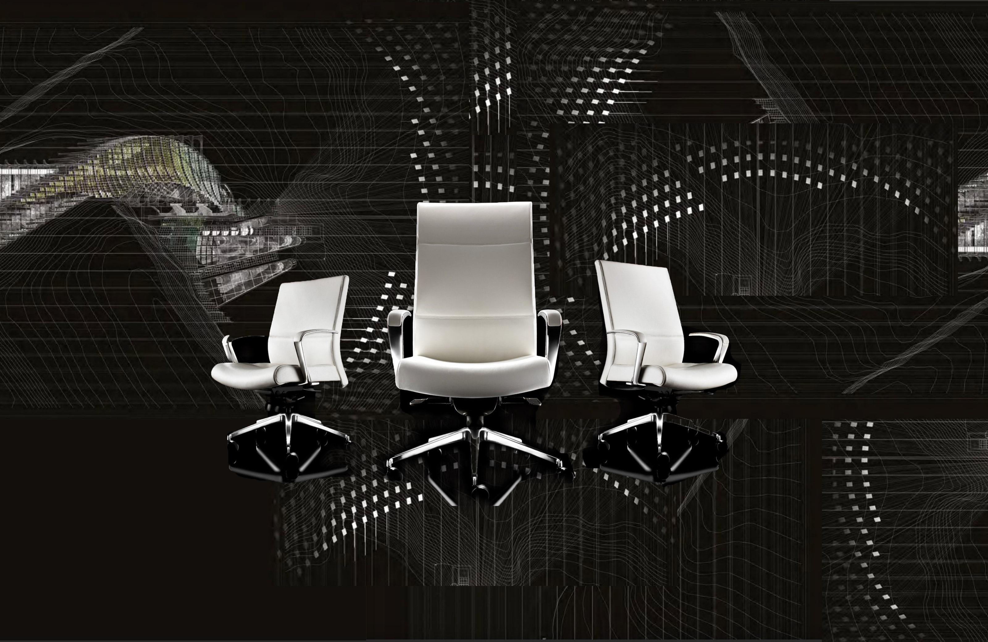 White Chrome Premium Executive Chair