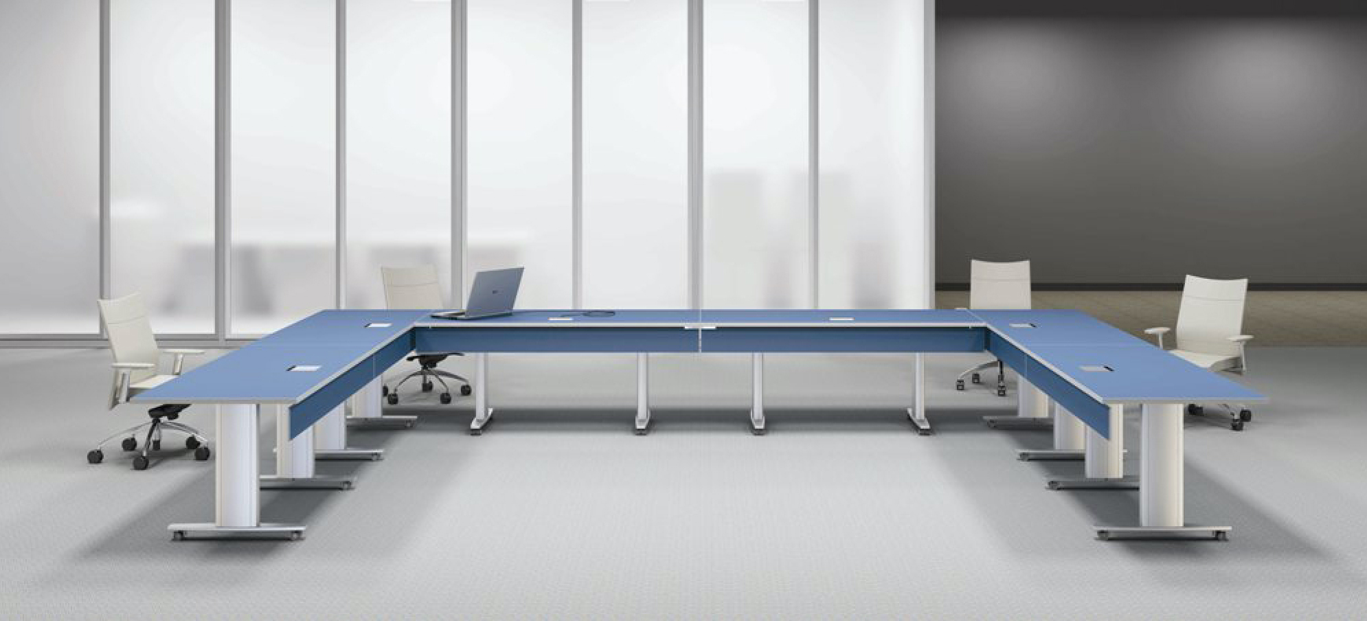 ultra modern moveable tables for offices Blue-Mobile-Tables