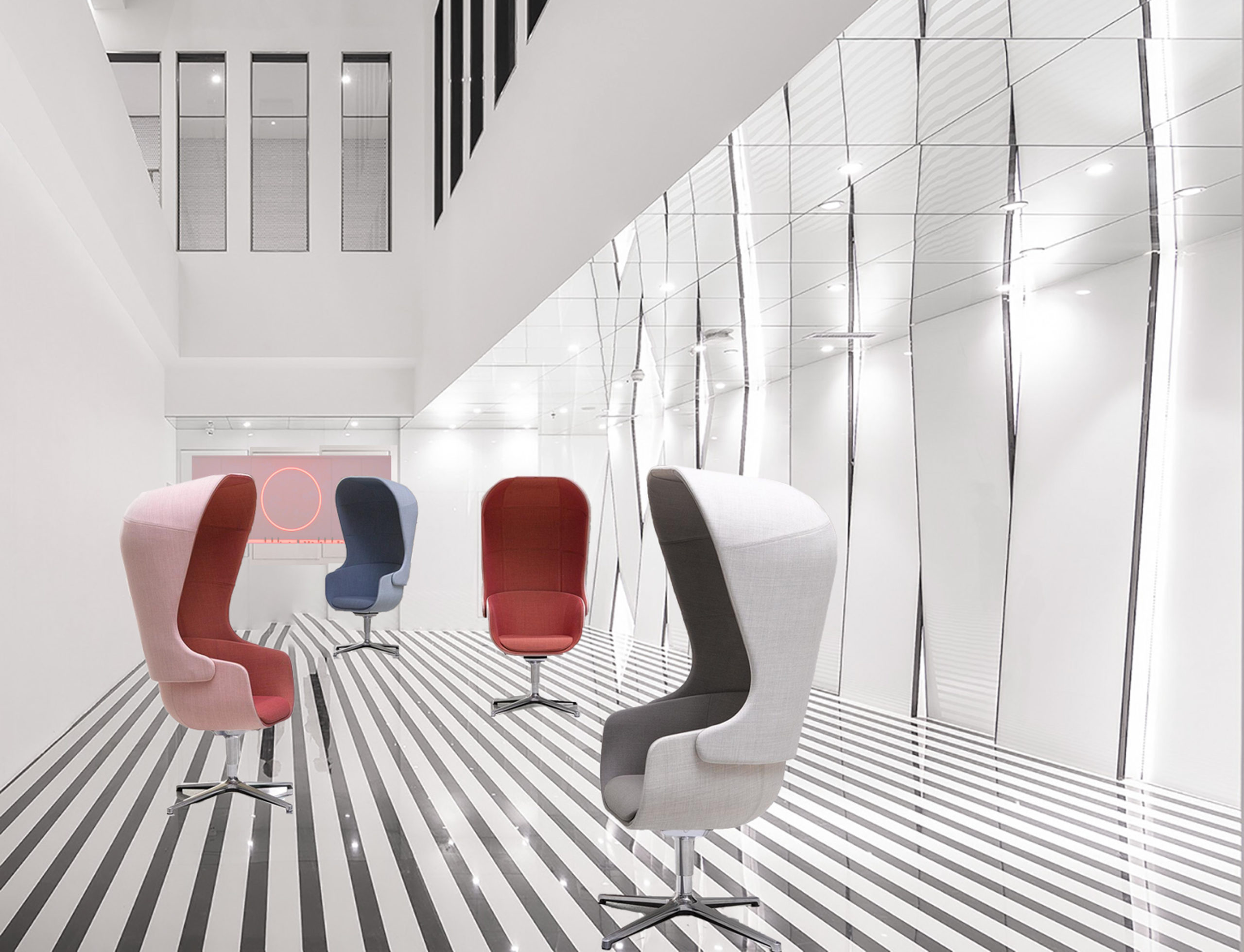 uber cool Metro Mod Pod Chair for social work office space and lobbies
