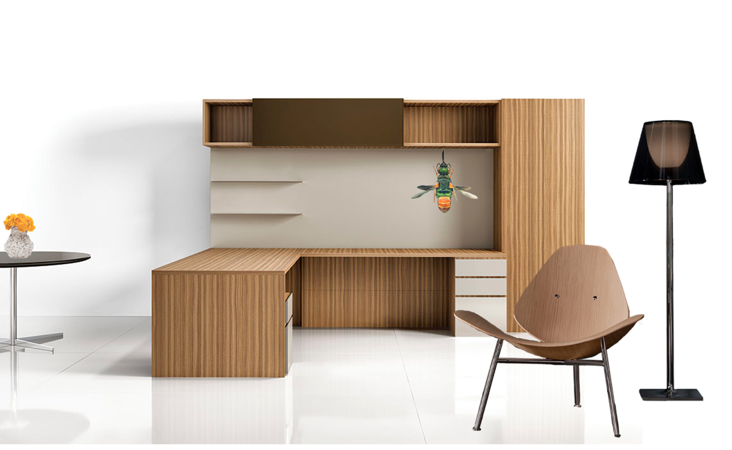 executive perfection the Ariadne-L-Desk is a wood executive desk