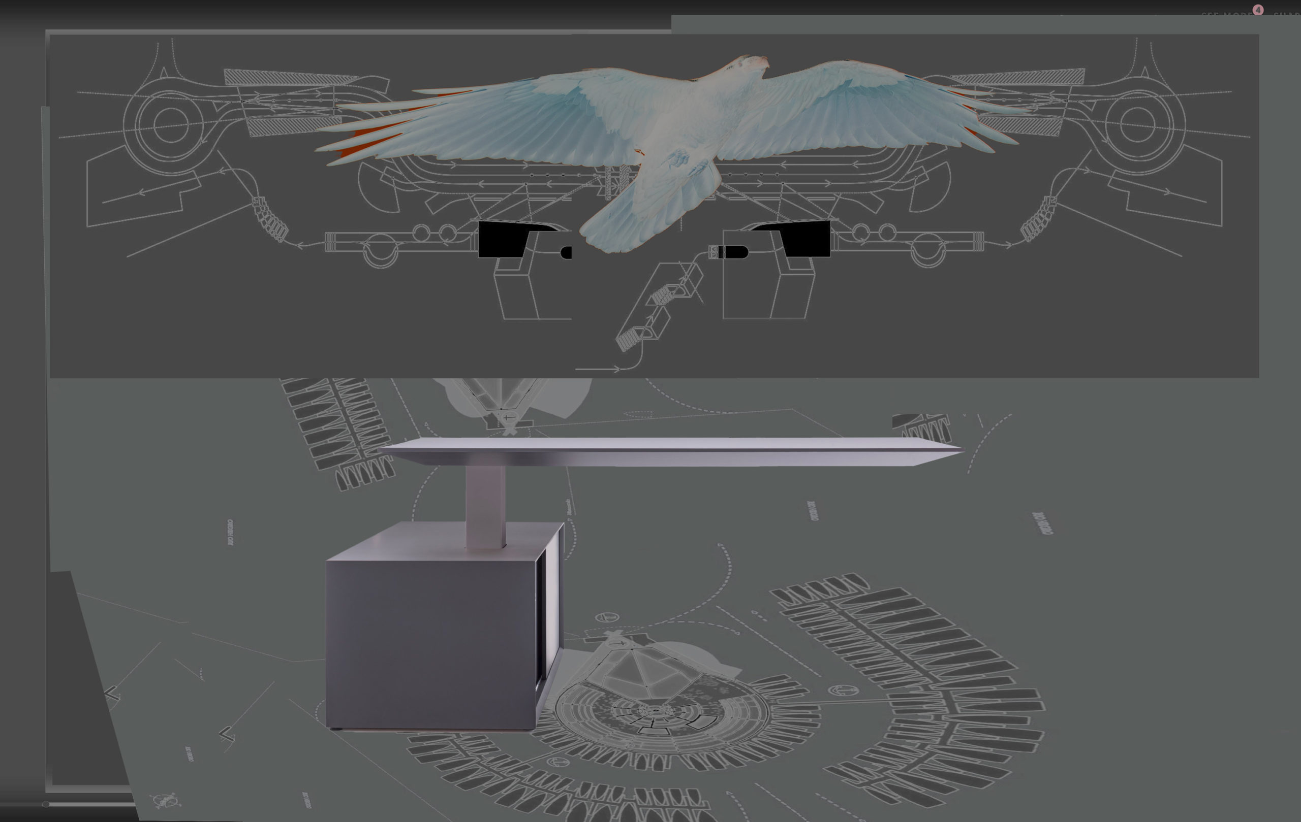 Executive Flight Line Desk Ambience Doré