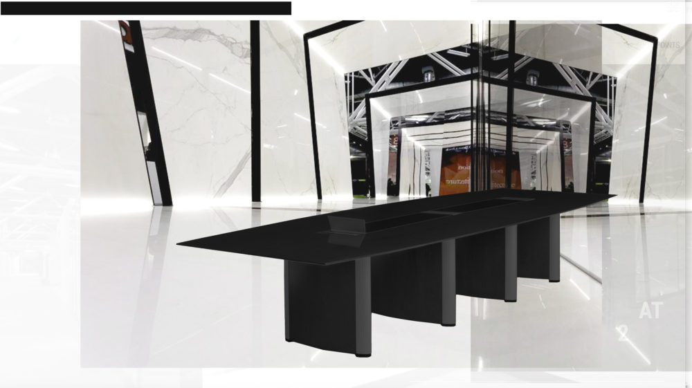 Impressive Black Crescendo Table for modern offices