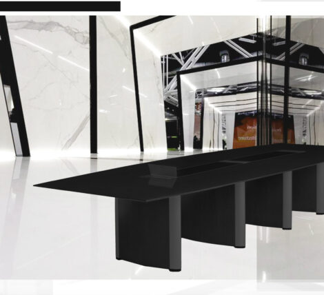 Impressive Black Crescendo Table for modern offices
