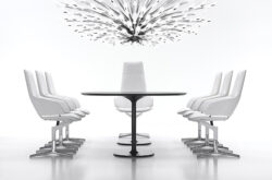 Splendid Modern Meeting Executive White Mirador Chairs