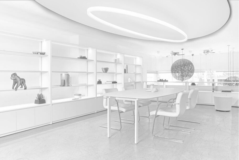 Stunning Modern Clean Lines All White Think Tank Station