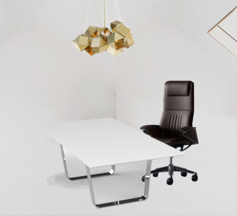 Glass Chrome Contemporary Table is a premium high end office meeting table great for office and home offices