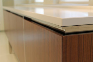 Stone steel Wood Lux Credenza Details