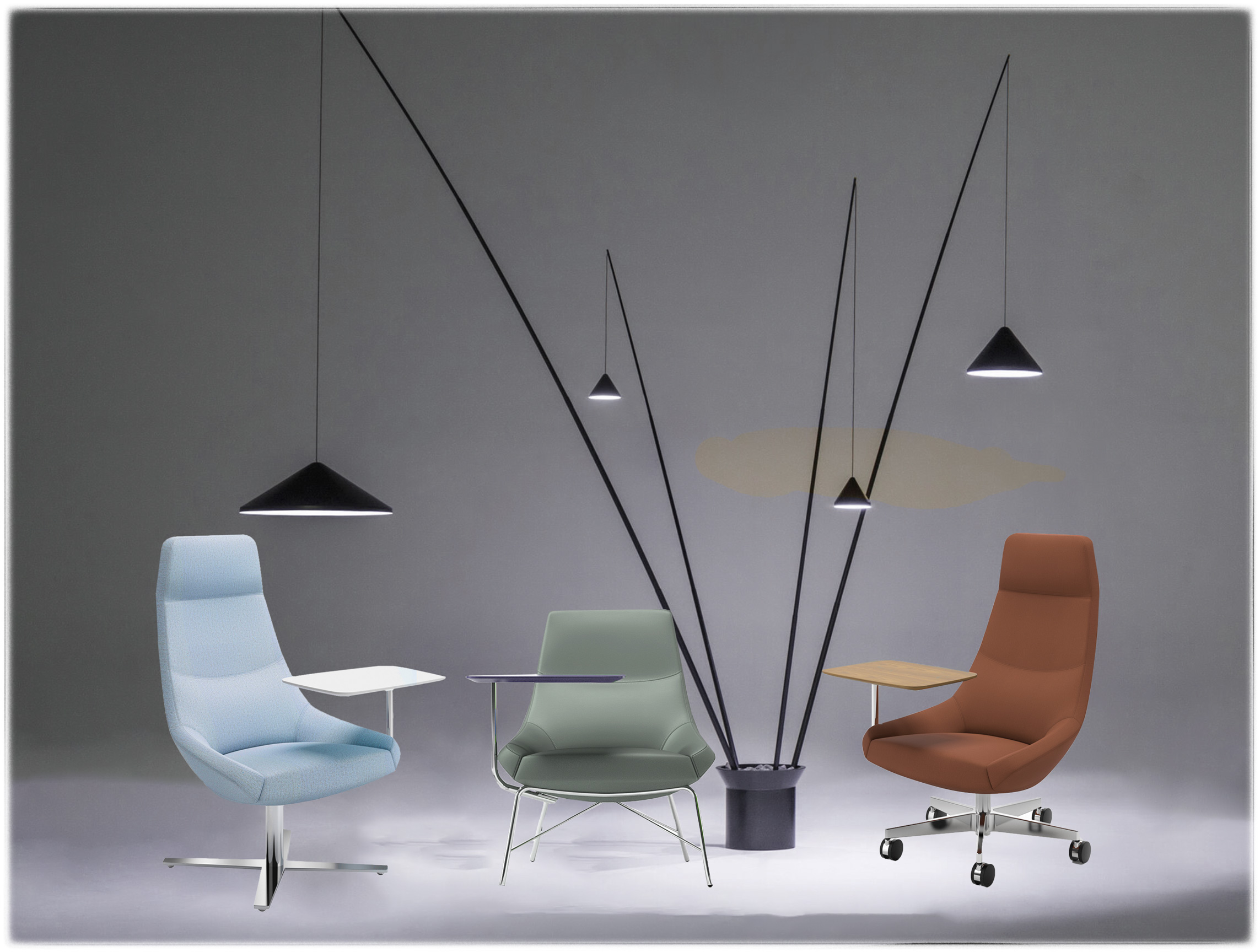 Collaborative Tablet Chair is the ultimate in alternative meeting work spaces