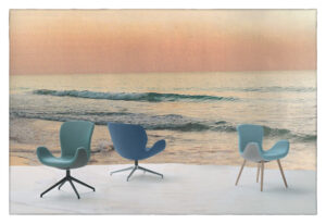 Dyno Mód Chairs Curvacous futuristic meeting chairs with warmth
