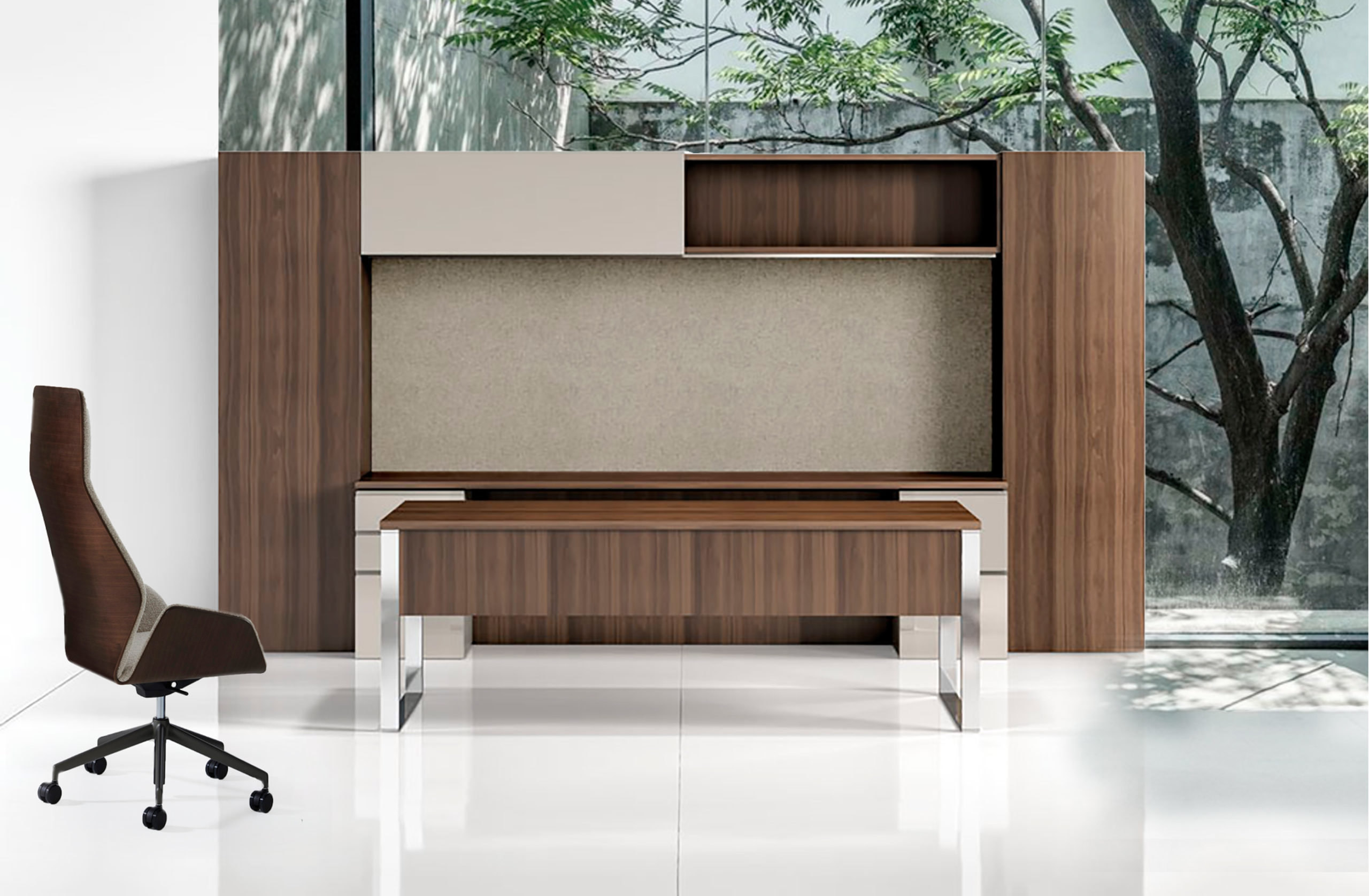 Ariadne Wood Glass Sit-to-Stand-Desk - Image 3