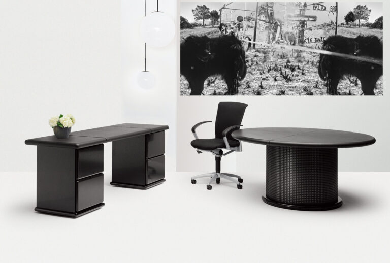 Black Retro Executive Desk