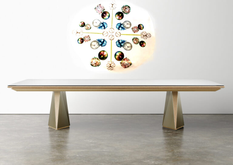 Blonde Glass Pristine Landscape Table