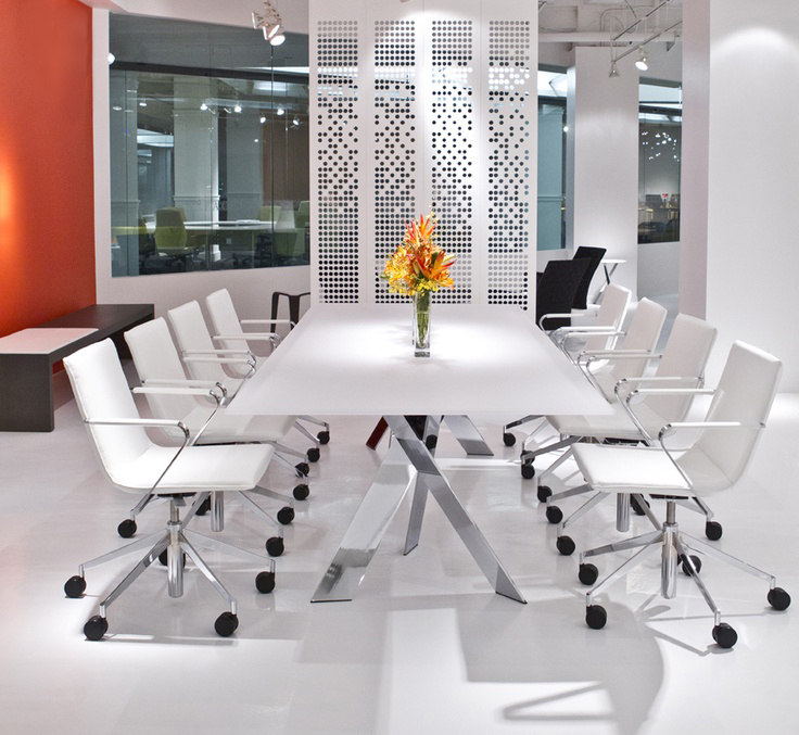 Contemporary Modern Executive Wood Chrome Table - Image 3